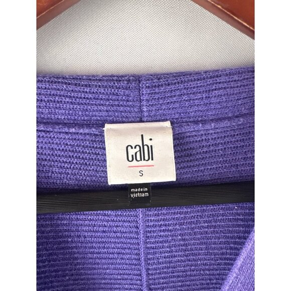 Cabi Purple Button-Up Ribbed Cardigan Sweater S - Picture 3 of 5
